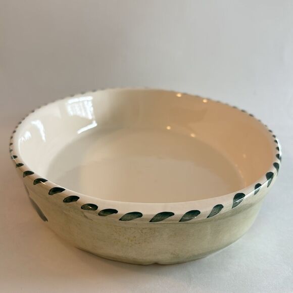 Williams Sonoma Portugal Hand Painted Olive Branches Oval Casserole Dish - Picture 4 of 8